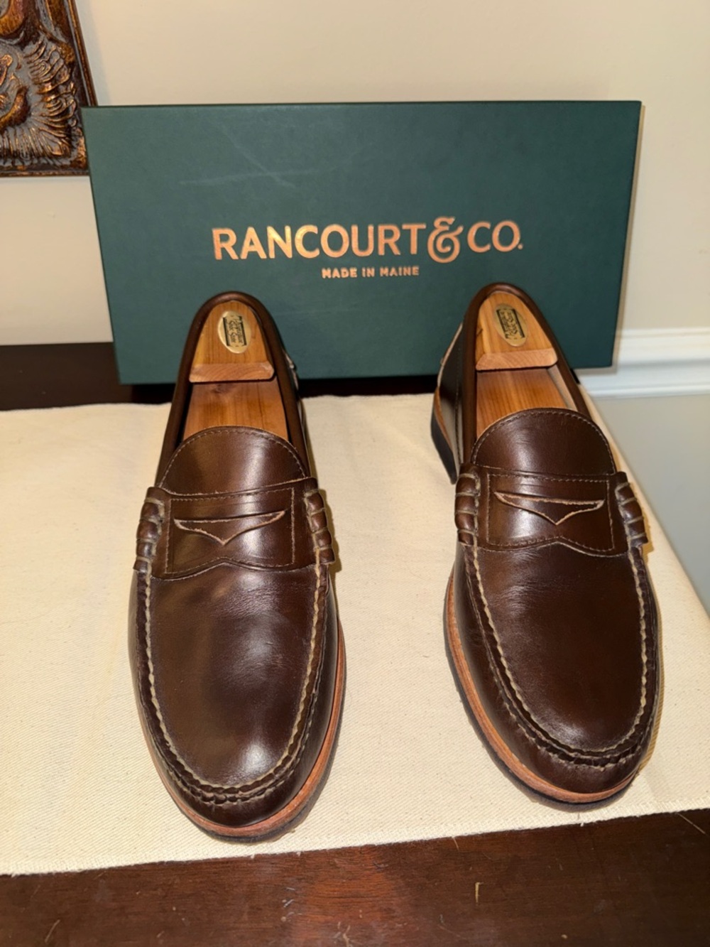 Rancourt & Co. Brown Beefroll Leather Penny Loafers - LH